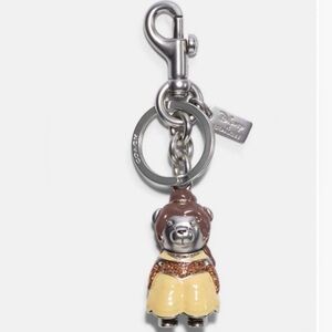 COACH X DISNEY PRINCESS BEAR BELLE BAG CHARM KEYCHAIN
